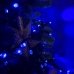 Світлодіодна гірлянда-нитка чорний дріт 300 LED Xmas рубін 13.5 м 8 режимів синій