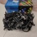 / Світлодіодна гірлянда-нитка чорний дріт 100 LED Xmas рубінка 7 м 8 режимів синій