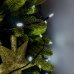 Світлодіодна гірлянда-нитка чорний дріт 300 LED Xmas свічка матова 16 м 8 режимів білий