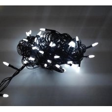 / Світлодіодна гірлянда-нитка чорний дріт 200 LED Xmas матова 9.5 м 8 режимів білий