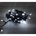 / Світлодіодна гірлянда-нитка чорний дріт 200 LED Xmas матова 9.5 м 8 режимів білий / Світлодіодна гірлянда-нитка чорний дріт 200 LED Xmas матова 9.5 м 8 режимів білий