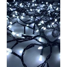 / Світлодіодна гірлянда-нитка чорний дріт 200 LED Xmas 11 м 8 режимів білий
