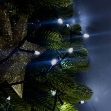 Світлодіодна гірлянда-нитка чорний дріт 400 LED Xmas конус 16 м 8 режимів білий