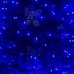 Світлодіодна гірлянда-нитка чорний дріт 400 LED Xmas конус 15 м 8 режимів синій
