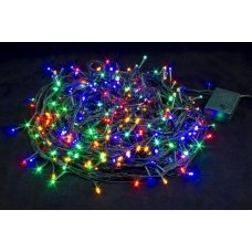 / Світлодіодна гірлянда-нитка чорний дріт 100 LED Xmas циліндрична 5.5 м 8 режимів мульти