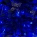 Світлодіодна гірлянда-нитка чорний дріт 100 LED Xmas ліхтарики 5 м 8 режимів синій