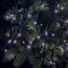 Світлодіодна гірлянда-бахрома вулична чорний дріт 120 LED ліхтарики 6 м білий