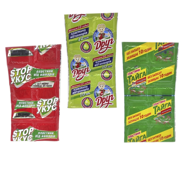 / Таблетки от комаров МИКС Тайга, Щит, Стоп Укус, Друг