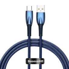 Кабель USB/Type-C 2 м Baseus Glimmer 100 Вт синій