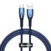 Кабель USB/Type-C 2 м Baseus Glimmer 100 Вт синій