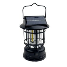 Ліхтар-лампа кемпінговий акумуляторний Solar Light JH-7900 портативний з сонячною панеллю чорний