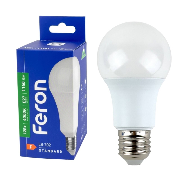 Лампа світлодіодна LED Feron LB-702 E27 12W 4000K 1160Lm нейтральний білий