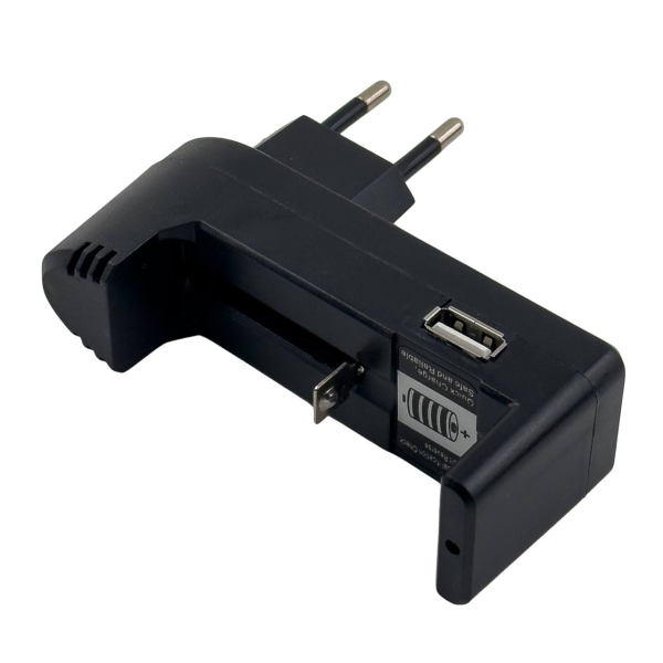 Зарядний пристрій USB 1х18650 BLC-001A/BL-011 450mA 3.7 В чорний