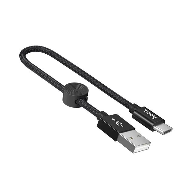 Кабель HOCO X35 USB to Type-C 3A, 0.25m, nylon, aluminum connectors, Black new