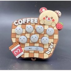 Іграшка брелок Поп-Іт міні електронна приставка №11 коричневий