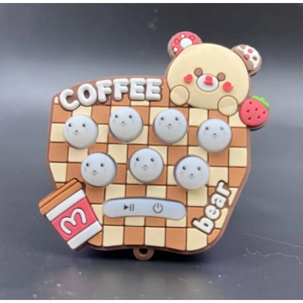 Іграшка брелок Поп-Іт міні електронна приставка №11 коричневий