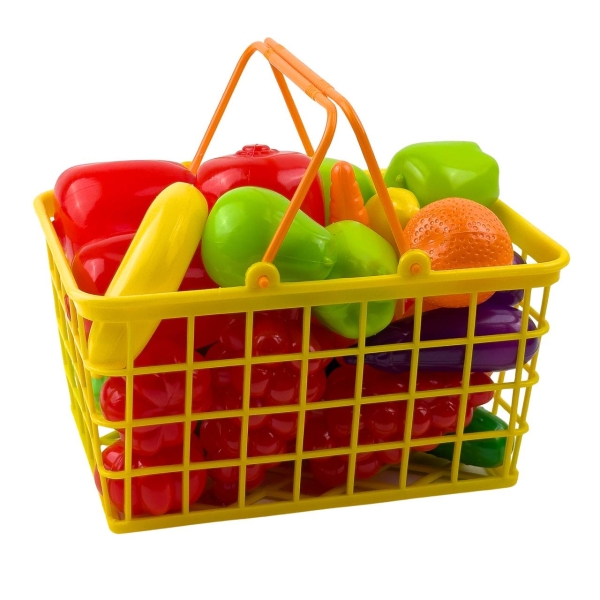 Дитячий ігровий набір 25в1 Супермаркет 379В3 з кошиком жовтий