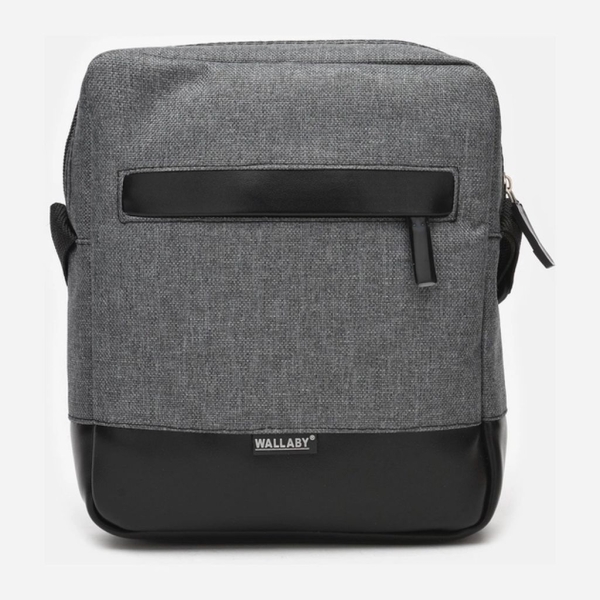 / Сумка Wallaby 2423 чоловіча, через плече, текстильна, сірий