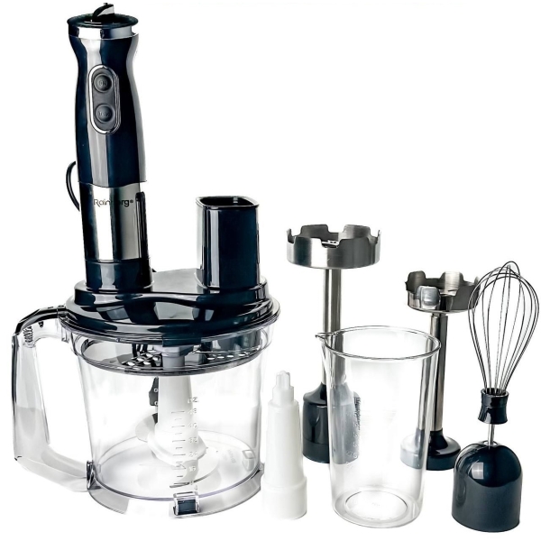 Блендер занурювальний з чашею 7в1 Rainberg RB-2238 1200 Вт 1.5 л чорний