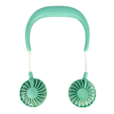 Вентилятор портативний Necklace fan з кріпленням на шию діаметр 8 см зелений