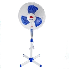 Вентилятор підлоговий Wimpex WX-1603R діаметр 40 см з пультом білий з синім