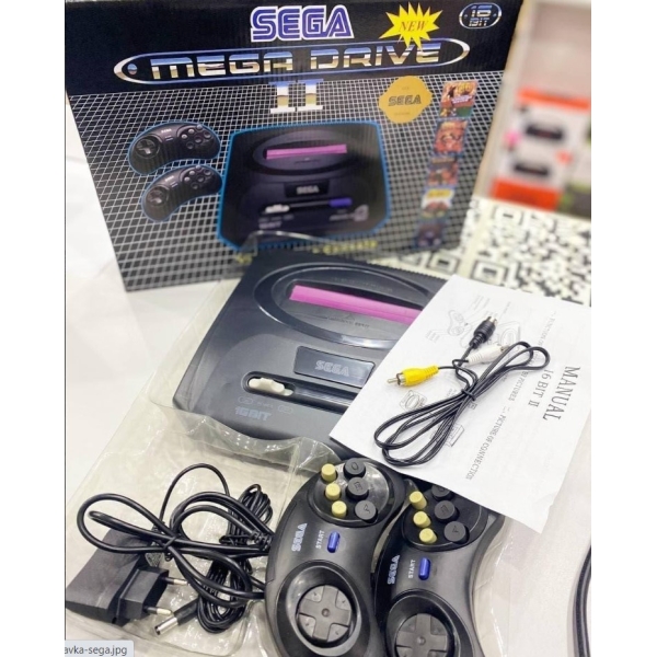 / Игровая приставка Sega Mega Drive 2 16 Bit на 30 игр Детская ретро консоль для телевизора 16 Бит
