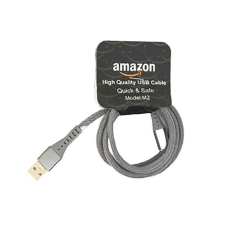 Кабель USB/microUSB 1 м Amazon M2 2.4 А сірий