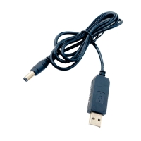 Кабель для роутера USB/DC connector 1 м 5.5 х 2.1 мм 12 V чорний
