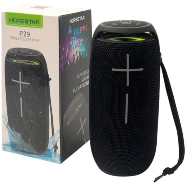 Колонка портативна Hopestar P29 Bluetooth FM LED чорний