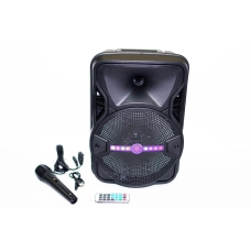 Колонка портативна з мікрофоном АLP-804 Bluetooth LED чорний