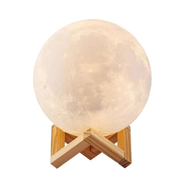 Нічник Місяць 3D Moon Light Lamp з пультом 15 см білий