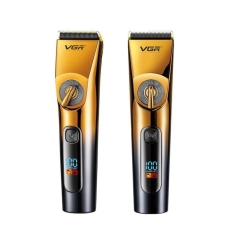 Бездротова машинка для стрижки волосся Shaver VGR V-663 USB 5 насадок чорний з золотистим
