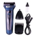Бездротова машинка для стрижки волосся Geemy GM-566 3 насадки чорний з синім Бездротова машинка для стрижки волосся Geemy GM-566 3 насадки чорний з синім