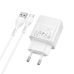 Зарядний пристрій з кабелем USB/Type-C 1 м HOCO CS111A Lounge 22.5 W білий Зарядний пристрій з кабелем USB/Type-C 1 м HOCO CS111A Lounge 22.5 W білий