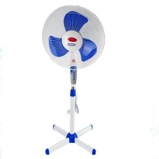 Вентилятор підлоговий Wimpex WX-1603R діаметр 40 см з пультом білий з синім