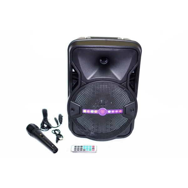 Колонка портативна з мікрофоном АLP-804 Bluetooth LED чорний