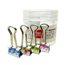 / Биндер-зажим 19мм "Deli" 8495 с рис. Mix