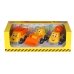 Іграшковий набір машинок 3в1 Будтехніка Technok Toys 6160 пластик 10 см жовтий з помаранчевим