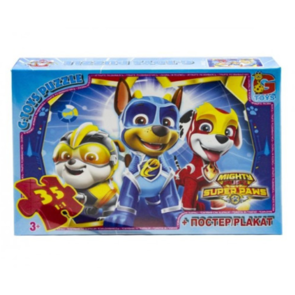 Пазли ТМ "G-Toys" із серії "Paw Patrol" (Цуценячий патруль), 35 ел. PW0866 new Пазли ТМ "G-Toys" із серії "Paw Patrol" (Цуценячий патруль), 35 ел. PW0866 new