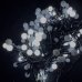 Світлодіодна гірлянда-нитка чорний дріт 200 LED Xmas кулька велика матова 5 м 8 режимів білий
