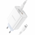 Зарядний пристрій з кабелем 2хTурe-C/Apple Lightning 1 м BOROFONE ВА73А 35 W білий