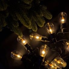 Світлодіодна гірлянда белт-лайт вулична чорний дріт Вогник 10 LED Magic Lights лампа 5 м жовтий