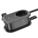 Мережевий фільтр-подовжувач 1 розетка HOCO NS7 Sharp 2хUSB/Type C 1.1 м чорний Мережевий фільтр-подовжувач 1 розетка HOCO NS7 Sharp 2хUSB/Type C 1.1 м чорний