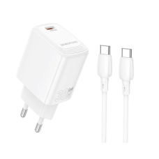 Мережевий зарядний пристрій з кабелем BOROFONE BN28 Fuente single port PD30W charger set (C to C) (E