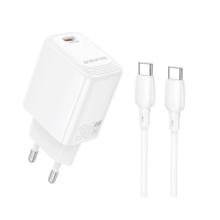 Мережевий зарядний пристрій з кабелем BOROFONE BN28 Fuente single port PD30W charger set (C to C) (E