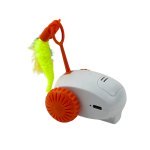 Інтерактивна іграшка для котів Бадмінтон XL-1233 9 см білий з помаранчевим