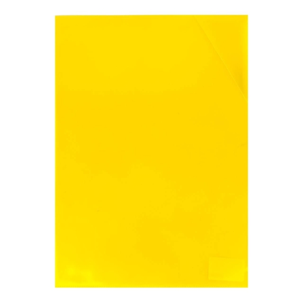 Папка-куточок А4 Economix E31157 з фіксацією пластик жовтий