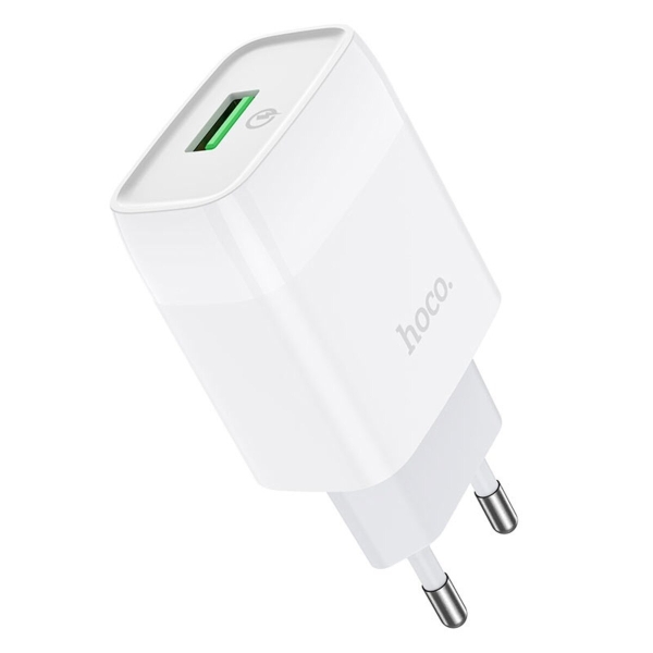 Зарядний блок живлення USB HOCO C72Q Glorious Single Port 18 W білий