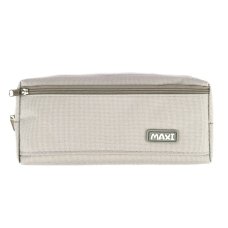 Пенал-косметичка Maxi MX85355 2 відділення 19.5 х 8.5 см сірий