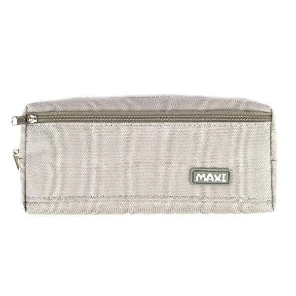Пенал-косметичка Maxi MX85355 2 відділення 19.5 х 8.5 см сірий